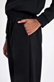 DeFactoFit Oversize Geniş Kalıp Sporcu Eşofman Altı Çift Cepli Jogger Paça Standart Boy Skuba Dalgıç Kumaş Z6694AZ24SPBK81