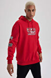 DeFactoFit NBA Chicago Bulls Boxy Fit Kapüşonlu Kalın Sweatshirt A7269AX23AURD2