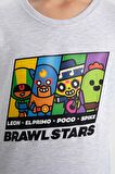 Erkek Çocuk Brawl Stars Regular Fit Bisiklet Yaka Penye Uzun Kollu Tişört