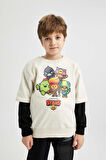 DeFacto Erkek Çocuk Brawl Stars Bisiklet Yaka Sweatshirt B2213A823WNER117