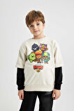 DeFacto Erkek Çocuk Brawl Stars Bisiklet Yaka Sweatshirt B2213A823WNER117