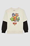 DeFacto Erkek Çocuk Brawl Stars Bisiklet Yaka Sweatshirt B2213A823WNER117