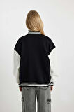 Coool Oversize Fit Bisiklet Yaka Kalın Kumaş Bomber Ceket