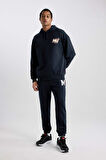 DeFactoFit NBA Miami Heat Jogger Eşofman Altı Standart Fit Beli Bağcıklı Cepli Lastikli Paça B3890AX24SPBK34