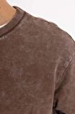 DeFacto Regular Fit Bisiklet Yaka Yıkamalı Soluk Efektli Basic Düz Sweatshirt B9221AX23WNBN105