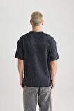 DeFacto Comfort Regular Fit Rahat Kalıp Bisiklet Yaka Yıkamalı Soluk Efektli Kısa Kollu Tişört B9223AX23WNAR231