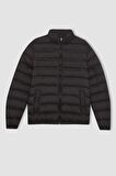 DeFacto Slim Fit Mevsimlik Mont Dar Kesim Dik Yaka Fermuarlı Cepli B9782AX24SPBK27