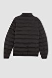 DeFacto Slim Fit Mevsimlik Mont Dar Kesim Dik Yaka Fermuarlı Cepli B9782AX24SPBK27