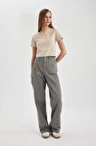 DeFacto Wide Leg Normal Bel Standart Boy Gabardin Pantolon C1735AX24SPGR206