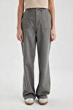 DeFacto Wide Leg Normal Bel Standart Boy Gabardin Pantolon C1735AX24SPGR206