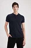 DeFacto Slim Fit Dar Kesim Dik Yaka Kısa Kollu Waffle Polo Tişört Z4262AZ24SMNV64