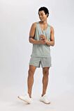 DeFactoFit Slim Fit Dar Kesim Sporcu Dokuma Şort C0318AX24SPGN920