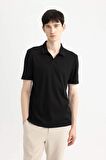 DeFacto Slim Fit Dar Kesim Kısa Kollu Siyah Polo Tişört W9274AZ24SMBK81