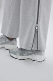 DeFacto Wide Leg Geniş Paça Eşofman Altı Beli Lastikli Yan Fermuarlı Basic Düz C1818AX24SPGR400