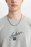 DeFacto Comfort Regular Fit Rahat Kalıp Bisiklet Yaka Baskılı Sweatshirt C1663AX24SPGR91