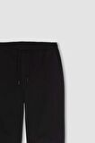 DeFacto Regular Fit Jogger Gabardin Pantolon Beli Bağcıklı Cepli Düz Paça B6148AX24SPBK81