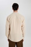 DeFacto Regular Fit Basic Düz Tensel Uzun Kollu Gömlek B2907AX24SPBG732