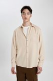 DeFacto Regular Fit Basic Düz Tensel Uzun Kollu Gömlek B2907AX24SPBG732