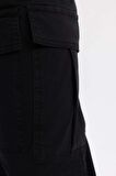 DeFacto Yazlık Wide Leg Kargo Cepli Düz Paça Paraşüt Pantolon B4555AX24SPBK81