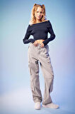 Coool Straight Fit Kargo Gabardin Pantolon