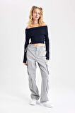 Coool Straight Fit Kargo Gabardin Pantolon