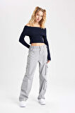 Coool Straight Fit Kargo Gabardin Pantolon