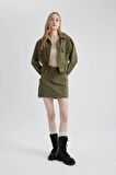 DeFacto Coool Kargo Fit Gabardin Mini Etek C1890AX24SPKH158