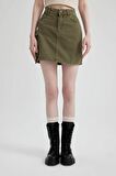 DeFacto Coool Kargo Fit Gabardin Mini Etek C1890AX24SPKH158