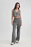DeFacto Crop Blazer Yelek C2574AX24SPGR28