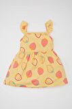 DeFacto Kız Bebek Desenli Kolsuz Elbise C0078A524SMYL252