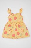 DeFacto Kız Bebek Desenli Kolsuz Elbise C0078A524SMYL252