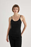 DeFacto Pamuklu İnce Askılı Siyah İç Atlet-Fall in Love M6858AZ24SPBK81
