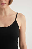 DeFacto Pamuklu İnce Askılı Siyah İç Atlet-Fall in Love M6858AZ24SPBK81