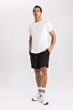 DeFactoFit Slim Fit Dar Kesim Sporcu Standart Paça Şort V3030AZ24SPBK81