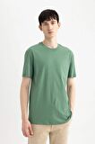 DeFacto New Regular Fit Bisiklet Yaka Kısa Kollu %100 Pamuk Basic Tişört V7699AZ24SPGN1133