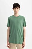 DeFacto New Regular Fit Bisiklet Yaka Kısa Kollu %100 Pamuk Basic Tişört V7699AZ24SPGN1133