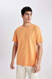 DeFacto New Regular Fit Bisiklet Yaka Basic Düz %100 Pamuk Kısa Kollu Tişört V7699AZ24SPOG71