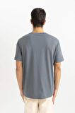 DeFacto New Regular Fit Bisiklet Yaka Basic Düz %100 Pamuk Kısa Kollu Tişört V7699AZ24SPGR314