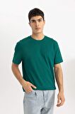 DeFacto New Regular Fit Bisiklet Yaka Basic Düz %100 Pamuk Kısa Kollu Tişört V7699AZ24SPGN1041
