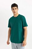DeFacto New Regular Fit Bisiklet Yaka Basic Düz %100 Pamuk Kısa Kollu Tişört V7699AZ24SPGN1041