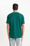 DeFacto New Regular Fit Bisiklet Yaka Basic Düz %100 Pamuk Kısa Kollu Tişört V7699AZ24SPGN1041