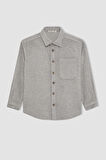 DeFacto Erkek Çocuk Oversize Fit Yün Görünümlü Uzun Kollu Gömlek B7962A823WNGR400