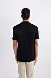 DeFacto Slim Fit Dar Kesim Kısa Kollu Pamuklu Modal Karışımlı Basic Düz Siyah Polo Tişört M6609AZ24SPBK81
