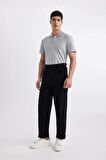 DeFacto Slim Fit Dar Kesim Kısa Kollu Pamuklu Modal Karışımlı Basic Düz Polo Tişört M6609AZ24SPGR130