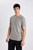 DeFacto Regular Fit Bisiklet Yaka Kısa Kollu Tişört T5014AZ24SPGR90