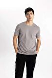 DeFacto Regular Fit Bisiklet Yaka Kısa Kollu Tişört T5014AZ24SPGR90