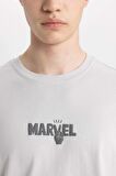 Marvel Logo Only Comfort Fit Bisiklet Yaka Baskılı Tişört