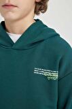 DeFacto Erkek Çocuk Oversize Fit Kapüşonlu Baskılı Sweatshirt C0356A823CWGN1024
