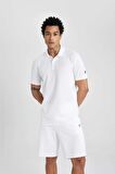 DeFactoFit Slim Fit Dar Kesim Kısa Kollu Pamuklu Beyaz Polo Tişört V2910AZ24SPWT80