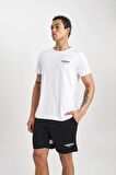 DeFactoFit Slim Fit Dar Kesim Bisiklet Yaka Baskılı Kısa Kollu Sporcu Tişört B5019AX24SPWT80
